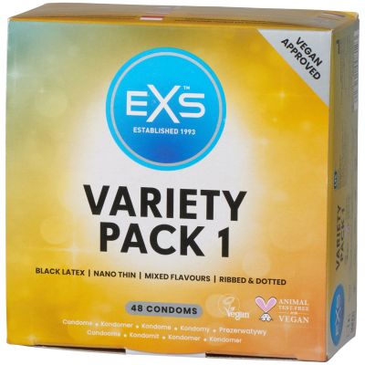 EXS Variety Pack 1 Kondomit 48 kpl - Clear