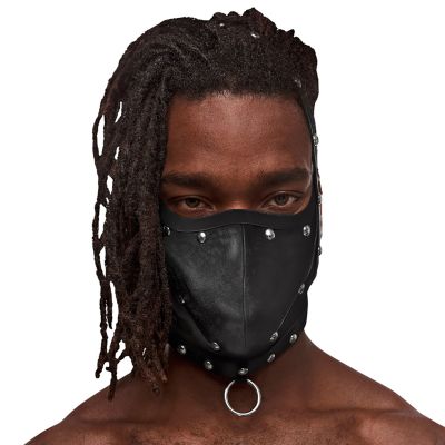 Male Power Fetish Triton Bondagemaski Renkaalla - Black