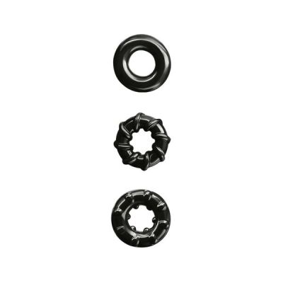 NS Novelties Mustat Voimarenkaat 3 kpl - 8,72 €