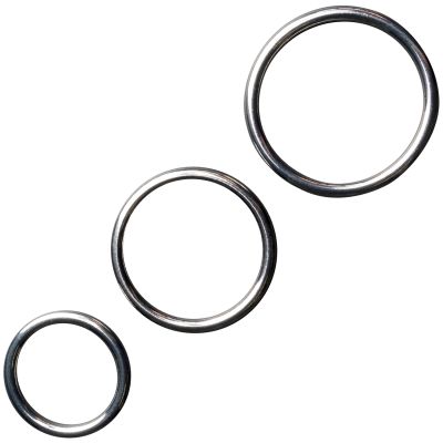 obaie Metalliset Penisrenkaat 3 kpl - Silver