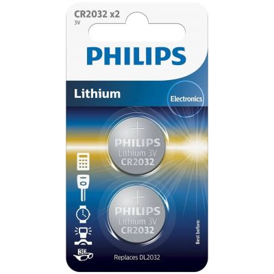 Philips CR2032 Litiumparistot 2 kpl - Silver