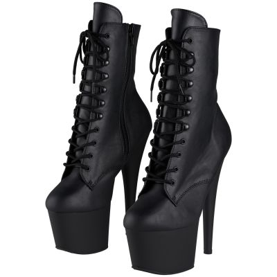 Pleaser Adore 1020 Tekonahkaiset Nauhalliset Nilkkurit - Black - 41