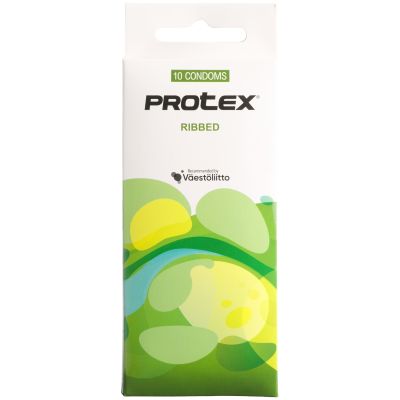 Protex Ribbed Juomukondomit 10 kpl - Clear