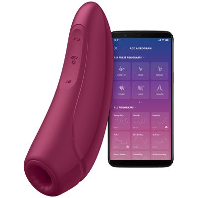 Satisfyer Curvy 1+ Sovelluksella Ohjattava Paineaaltokiihotin - Bordeaux