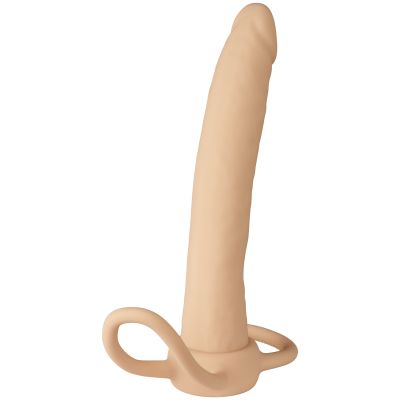 Willie City Strap-On Kaksoisdildo 15,3 cm - Nude